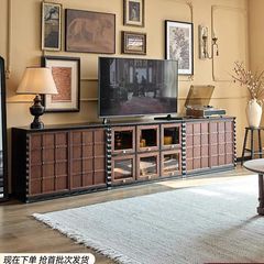 フランスの古風の実木のお茶のいくつかのテレビの棚の黒色のアメリカ式の客間の小さい部屋型のロッカーの復古的な着地の家具