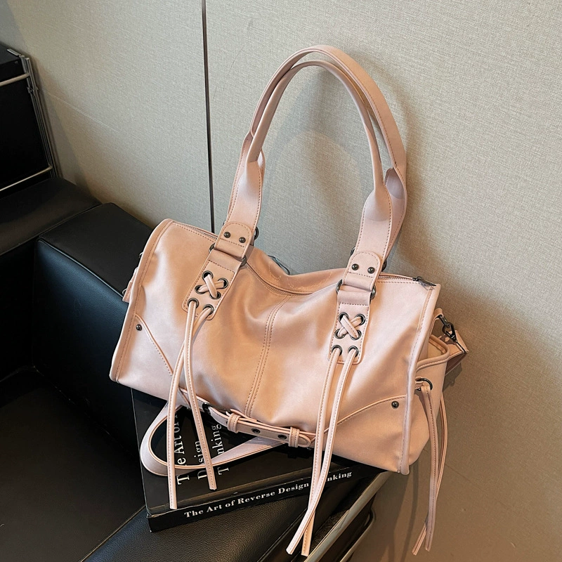 Retro handheld shoulder bag, pillow, capacious one-shoulder bag, high-end