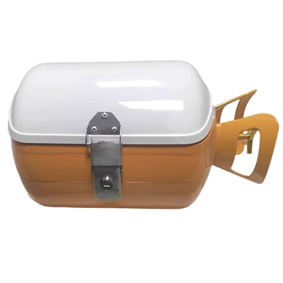 Motorcycle trunk Net Red Gas Tank Box - white-yellow