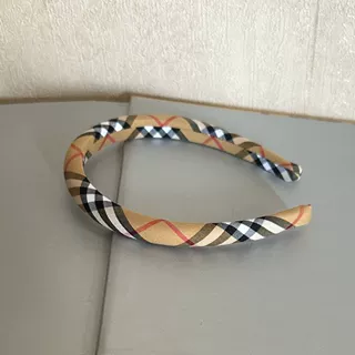 复古学院风布艺格子海绵发箍高颅顶外出压发头箍时尚百搭简约发饰