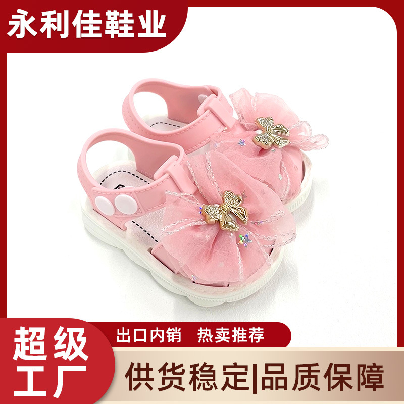 Sandalias de niña de verano antideslizante suave zapatos para bebés pequeños niñas hebilla fábrica directa al por mayor comercio exterior