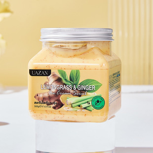 Uazan Ice Cream Scrub Ginger + Lemongrass Cross-Border Repurchase Product Softens Cuticle Body Scrub to Remove Chicken Skin