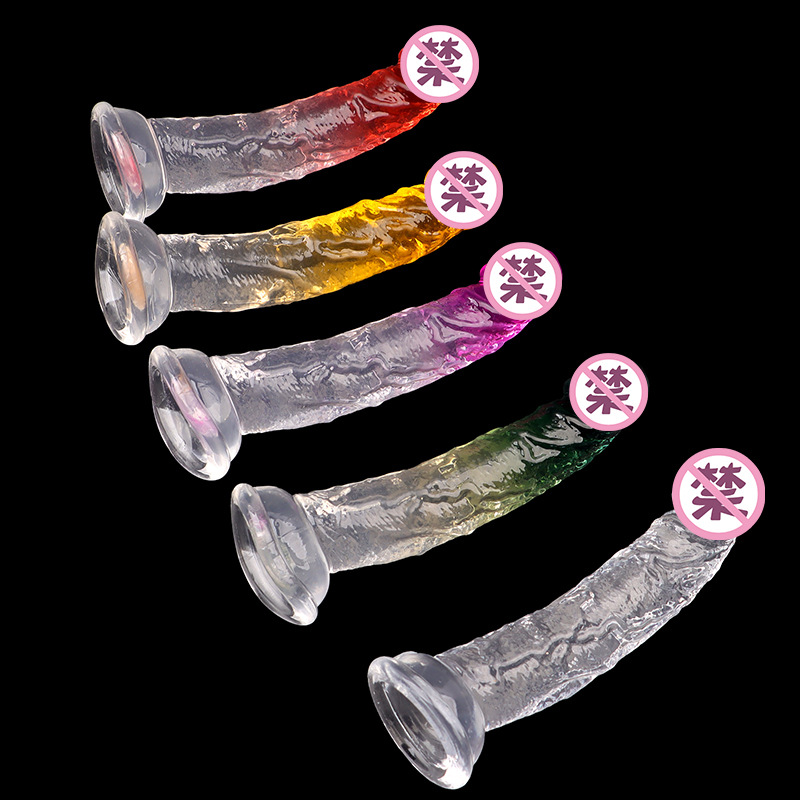 Crystal Transparent Suction Cup Dildo with TPE Body and Strong Suction Base — detail image 15