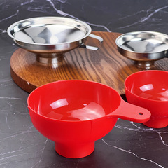 Thickened stainless steel wide mouth funnel plastic large diameter sauce filling device oil leak wine filter coffee grounds funnel