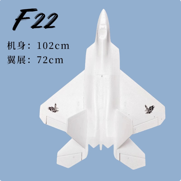 F22 Raptor 64mm Ducted Epo Model Aircraft Remote Control Aircraft Adult Fighter Waist Push Super Large Fixed Wing Wholesale