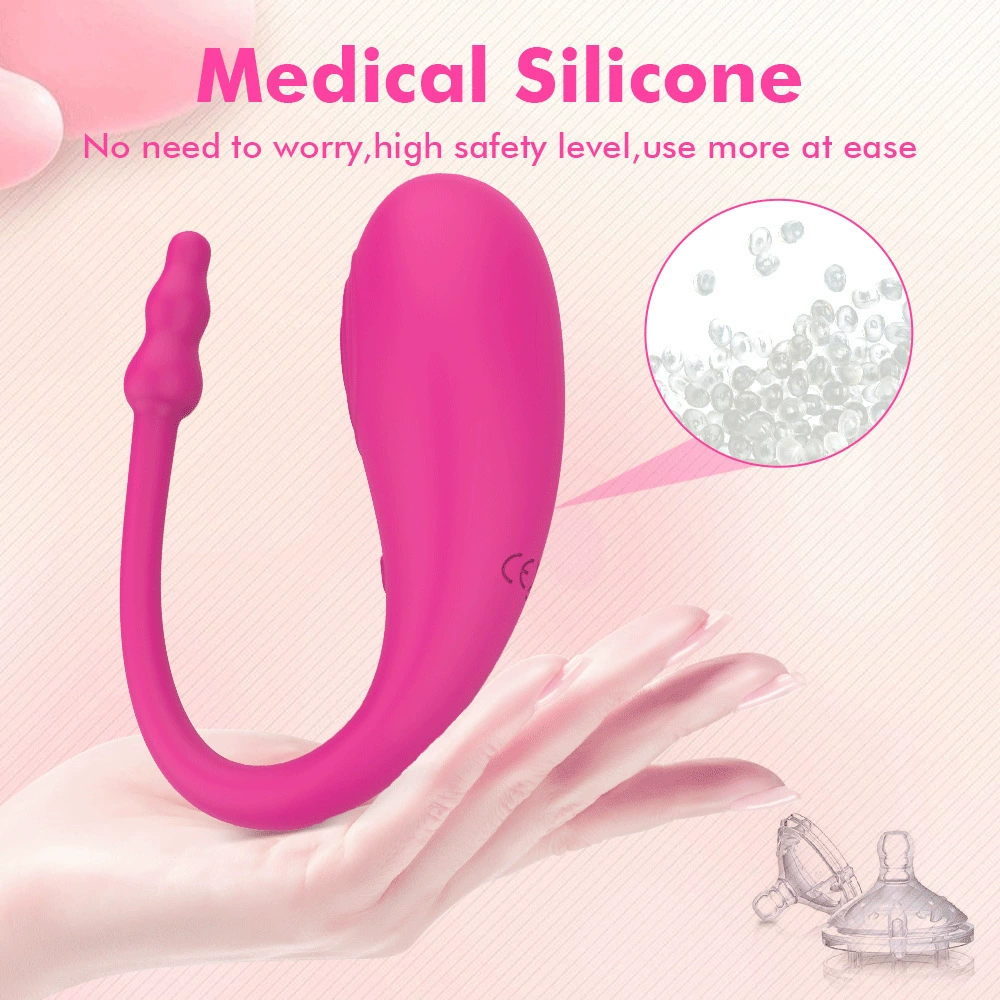 App-Controlled Wireless Wearable Egg Vibrator, Remote Phone Control, Rose Red or Purple