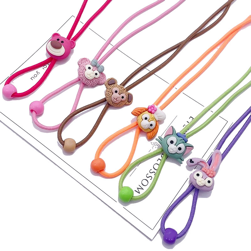 Children and Adults' Same Style Mask Strap Lanyard Neck Strap Anti-Drop Stellalou Duffy Bear Cartoon Doll Glasses Chain