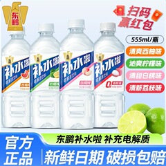 东鹏补水啦电解质水555ml*24瓶荔枝味0糖0脂0卡电解质饮料整箱批