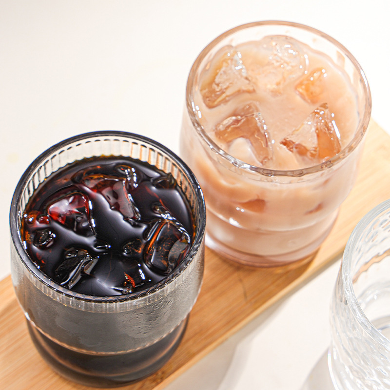 ins玻璃水杯轻奢高级感咖啡杯高颜值礼品牛奶果汁饮料啤酒杯子|undefined