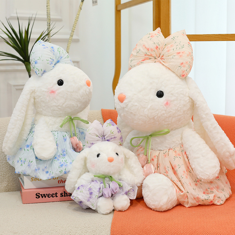 新しいチューリップの花のウサギのぬいぐるみのぬいぐるみの子供の誕生日プレゼント|undefined