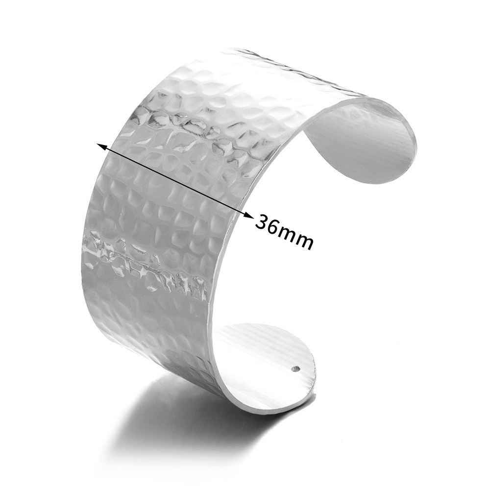 Brazalete de versión ancha de acero de titanio europeo y americano transfronterizo pulsera de oro ajustable