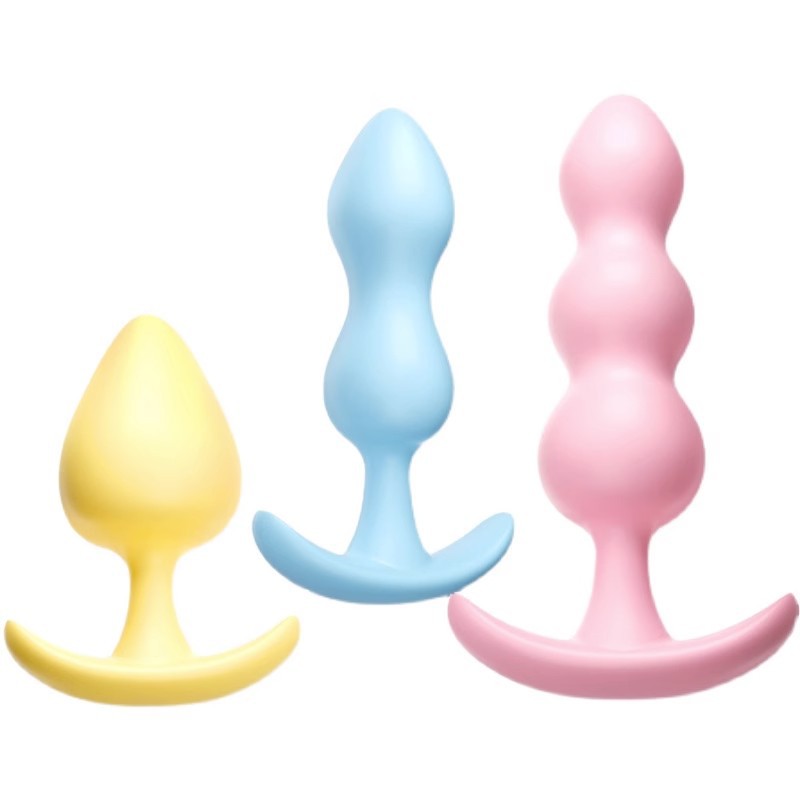 Jelly Anal Plug 3-Pack, Flexible TPE, Three Sizes for Beginners — detail image 18