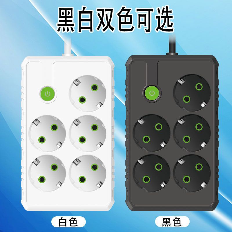 Enchufe de extensión de agujero especial de la norma europea enchufe de fila de función porosa enchufe de fila de oficina doméstica