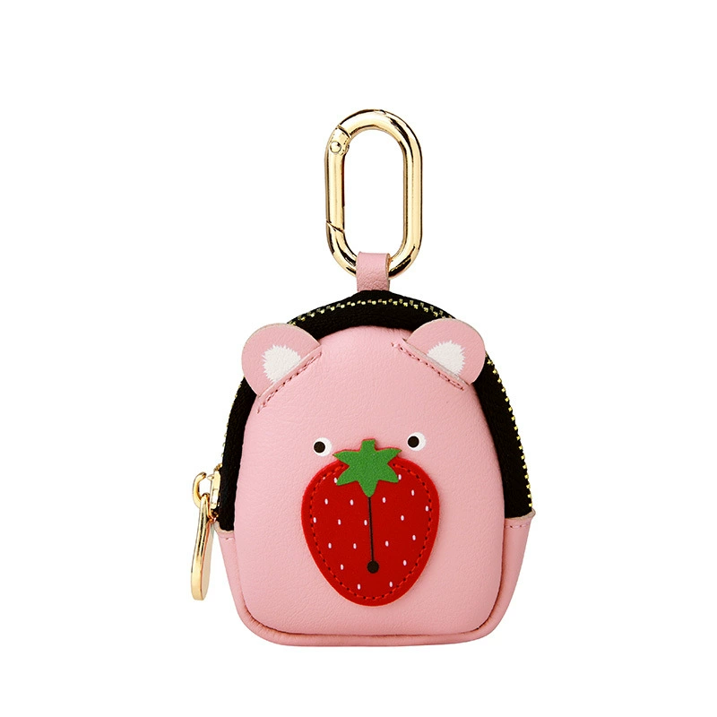 Поясная сумка Strawberry от 八门虫社 в оттенках фуксия, желто-оранжевая и черная, носится через плечо