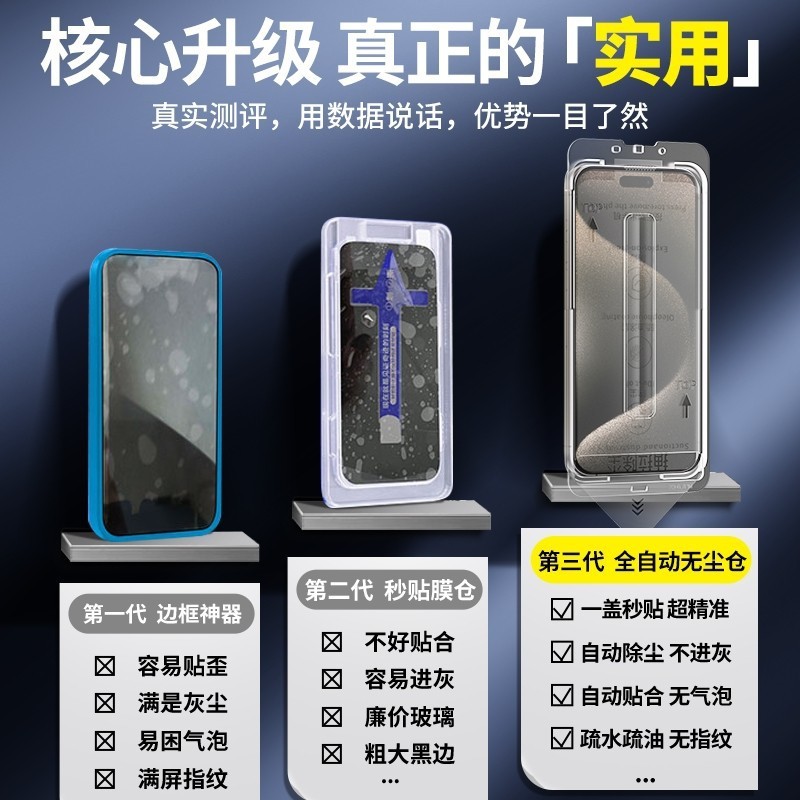 Apple 17 Air、iPhone 16 Pro Max用強化ガラスフィルム、防塵倉庫、3秒で貼れる携帯電話フィルム、卸売、発送代行|undefined