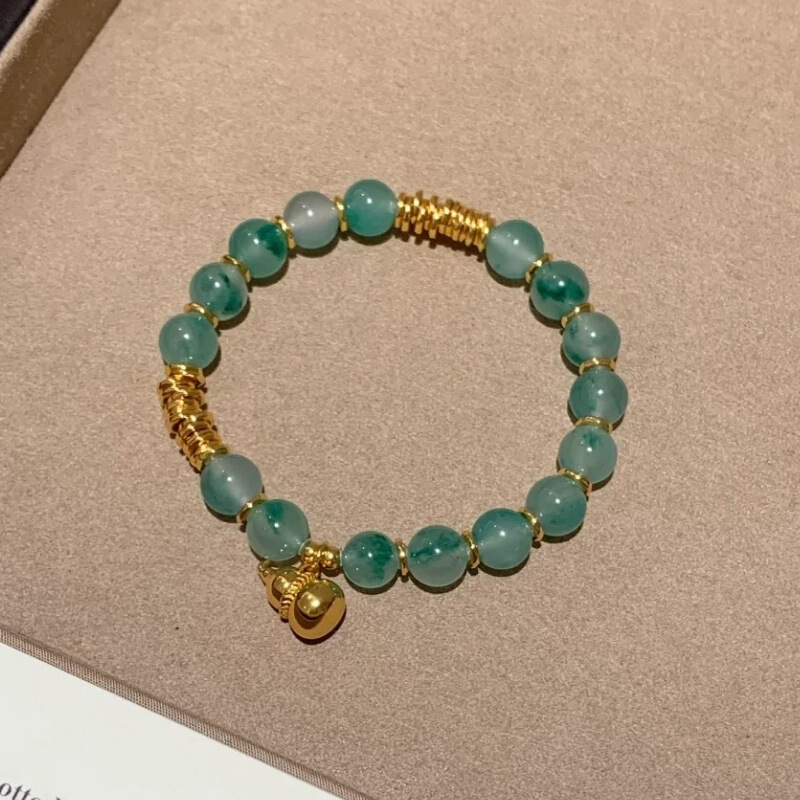 天然アフリカエメラルドプレート、新しい中国風のブレスレット、クールな芸術的なブレスレット、軽い高級感、小紅書と同じスタイル|undefined
