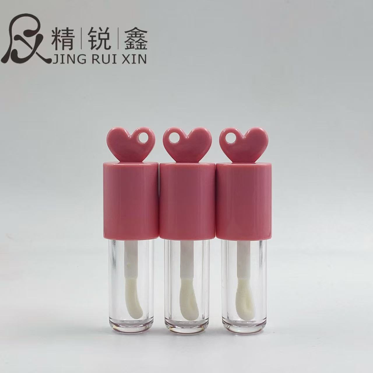 6g爱心礼盒唇彩 唇釉唇膏化妆品空管包材 粉色清新 大刷头唇彩