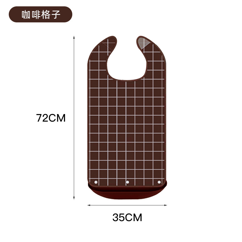 Baberos para personas mayores, batas para adultos, toallas impermeables y resistentes a las manchas, baberos grandes para comer, delantales, baberos a cuadros