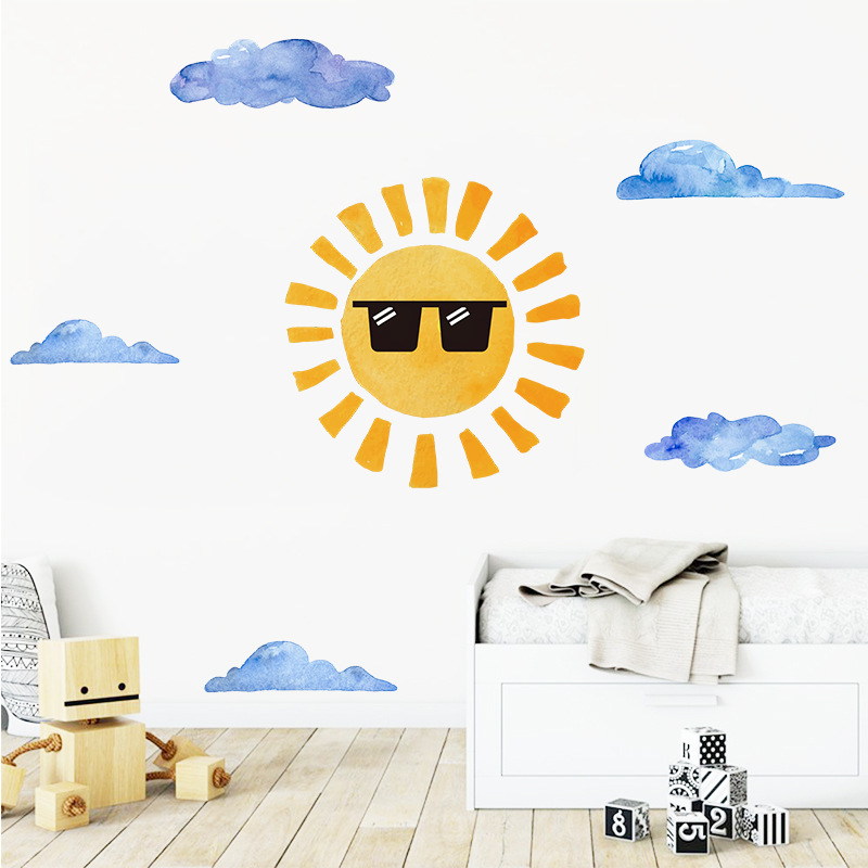 New Cartoon Clouds Sun Wall Stickers display picture 6