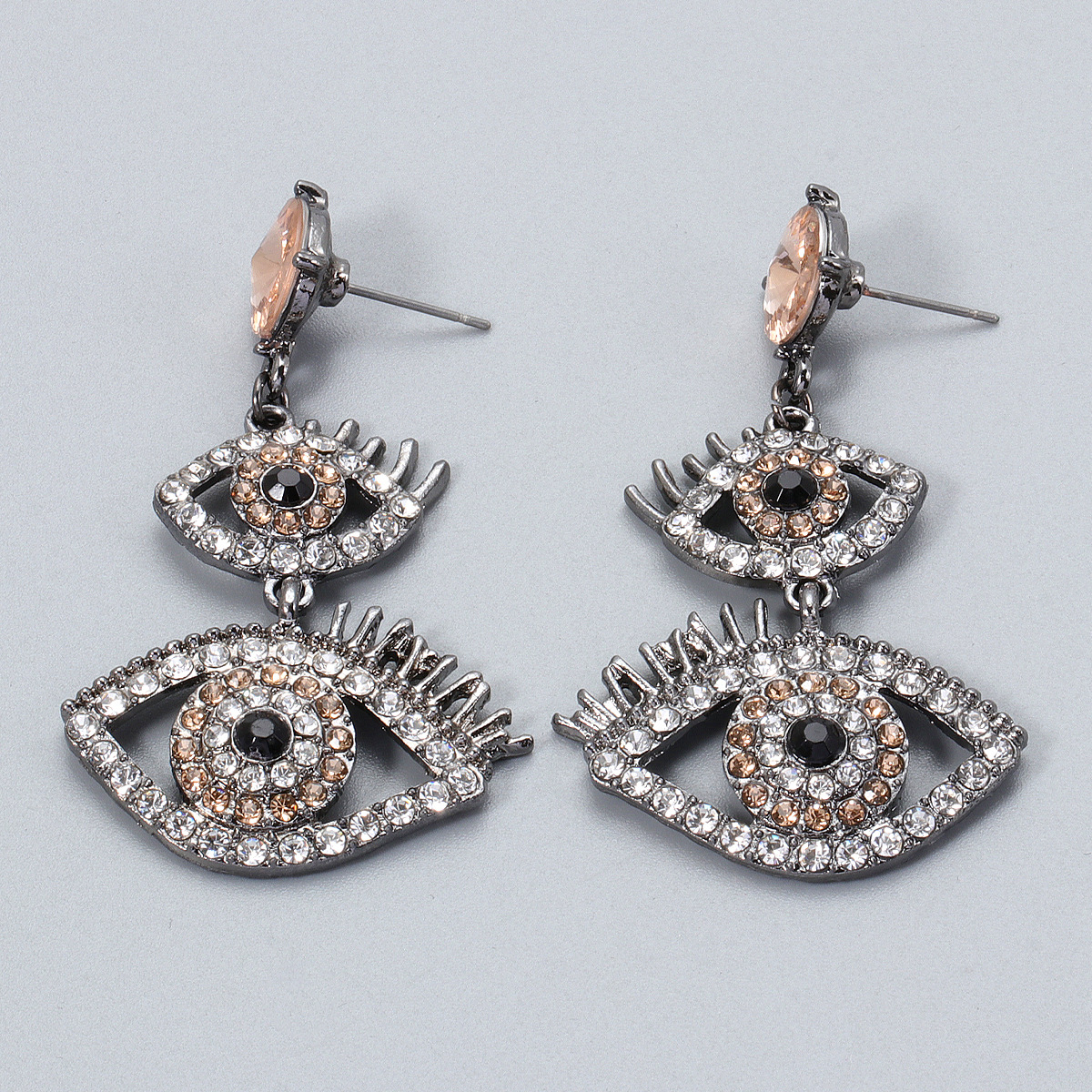 Fashion Eyelashes Diamond Earrings display picture 6