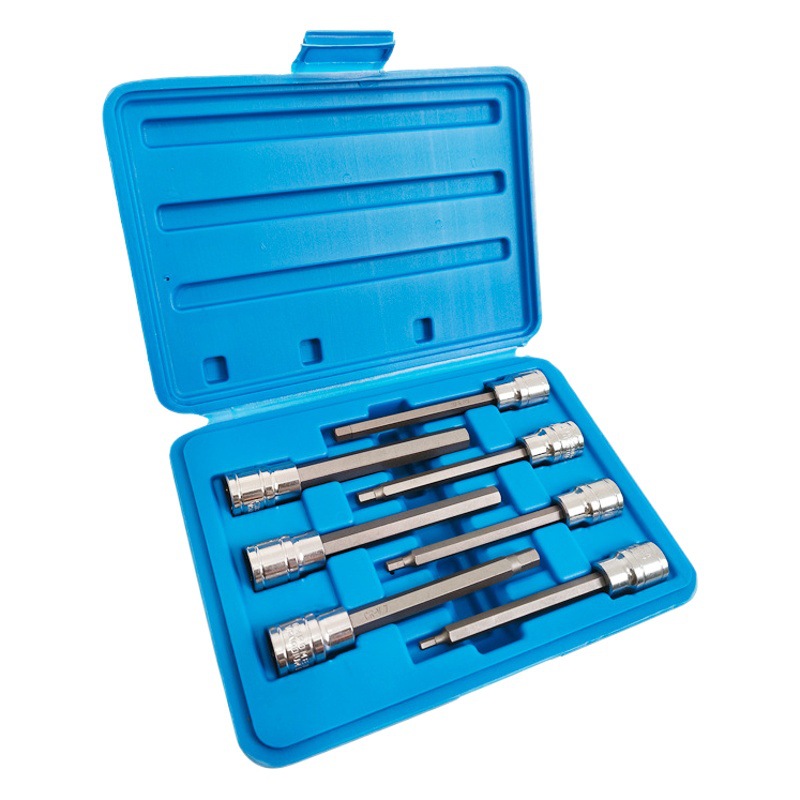 3/8 Destornillador hexagonal manga traje flor hexagonal destornillador cabeza alargada 12 ángulo de presión destornillador pullover hexagonal socket Set