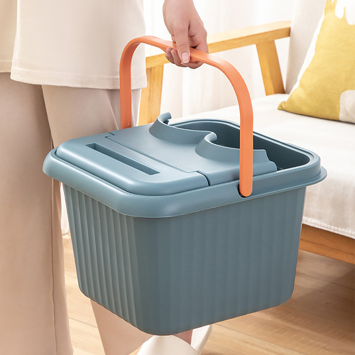 Plastic foot bath bucket enlarged and thickened household foot bath bucket portable deepened massage foot bath basin gift logo basin wholesale