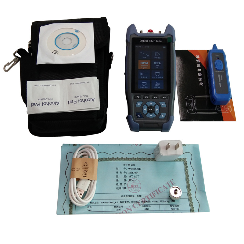 �����WF3200D��ʱ�����Ǵ�����RJ45�߳�Ѱ��OTDR��Դ�⹦