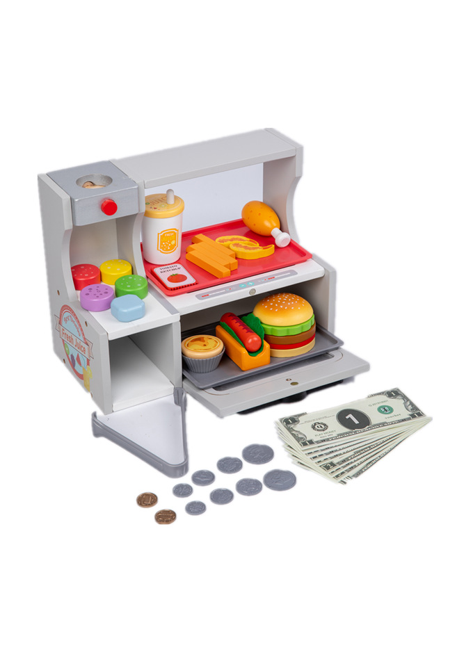 国境を越えた模擬アイスクリーム店の子供たちのままごと玩具木製アイスクリームもちはミニキッチンを販売している