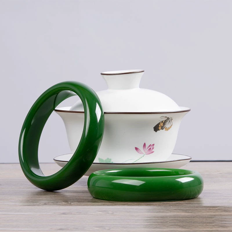 Браслет из зелёной яшмы jasper jade