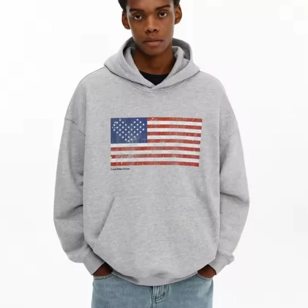 FPA Love Flag Kun-Print Hoodie Chinese Style Loose American Outdoor Sports Casual Clothing Hoodie