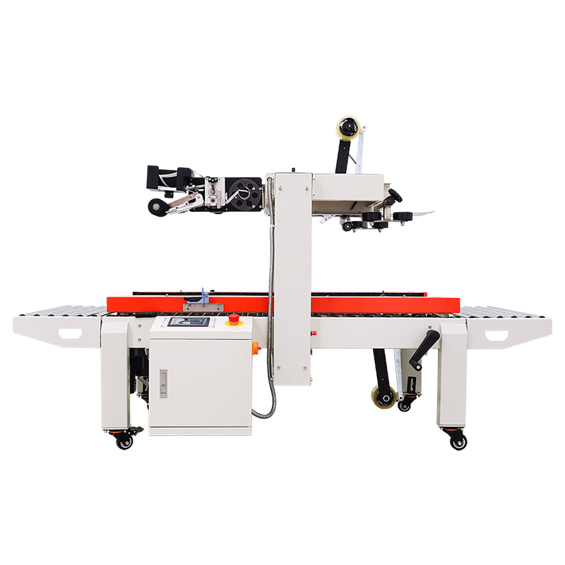 Dingye DFXC5050XI máquina de sellado automático y etiquetado de cajas de accionamiento izquierdo y derecho, máquina de envasado expreso automático único