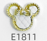 2024 nueva cabeza beige aleación rhinestone joyería de uñas mezclado lote pintura al óleo arco diamante anillo decoración de uñas al por mayor