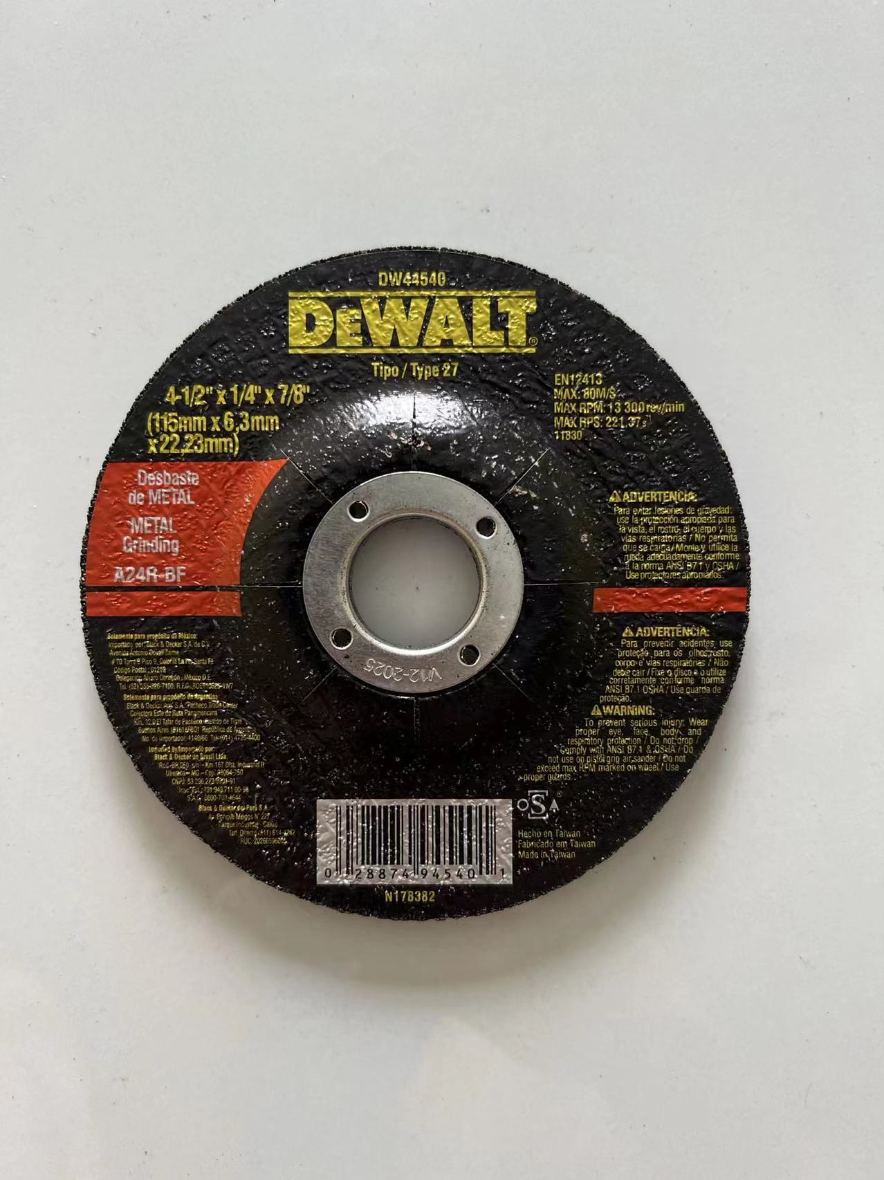 Fabricante Dewei rueda de molienda de metal acero inoxidable disco de corte disco de molienda 115-350 pieza de rueda de molienda al por mayor