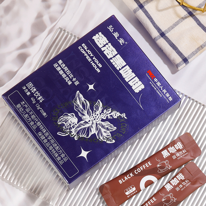 American instant black coffee powder 40g strong aroma 0 fat blue mountain coffee sports fitness white kidney bean coffee delivery