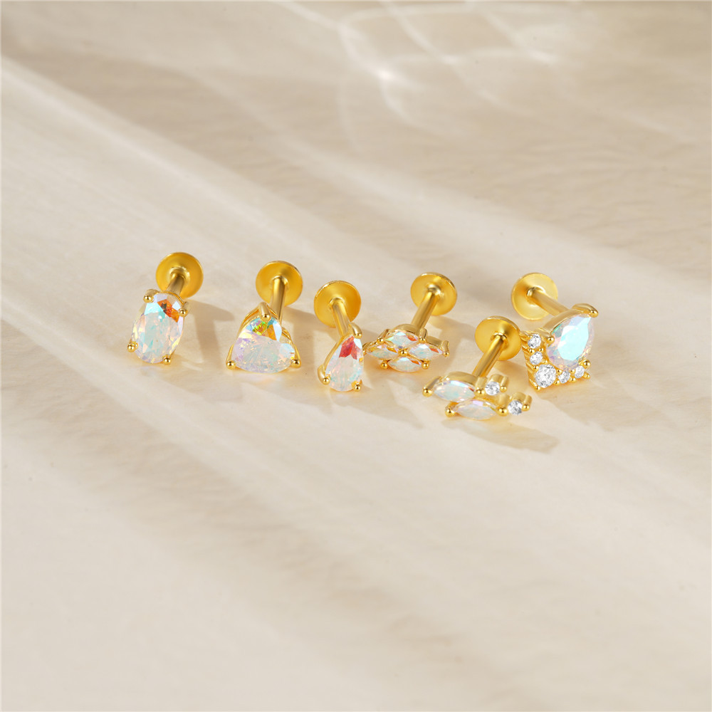 2g Weight labret / monroe stud Piercing needle type Moonstone Inlay Material Ear Studs Classification Ear Cartilage Rings & Studs Piercing Type 1 Piece Quantity Holiday, Daily Occasion 925 Sterling Silver Material Geometric Pattern Unisex Gender Elegant, Simple Style Style 1 Piece Ear Cartilage Rings & Studs Elegant Simple Style Geometric 925 Sterling Silver Moonstone Ear Cartilage Rings & Studs 6