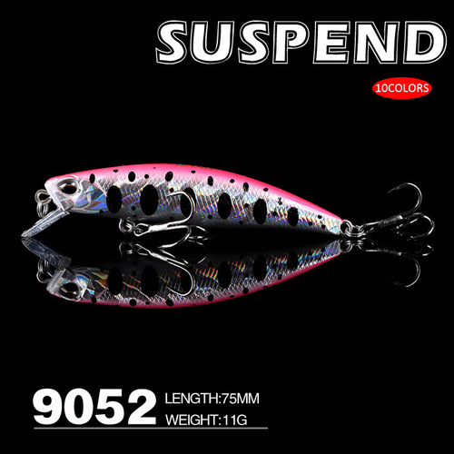 Luya bait bionic fake bait submersible Minnow 11g/75mm fishing bait bait fishing supplies manufacturer Qizui 9052