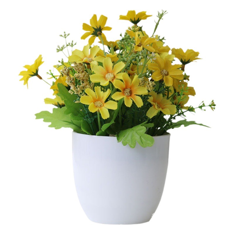 Venta al por mayor resina flor artificial flor traje casa artesanía decoración flor artificial Flor de seda artificial planta bonsai decoración mesa