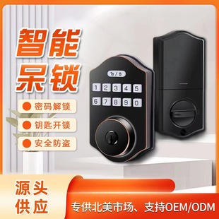 Cross-border Exclusive for Dock Lock Graffiti Smart Door Home Door Lock Home Door Interior Wooden Door Fingerprint Lock Bluetooth Lock Password Lock