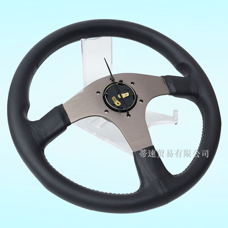 Factory direct sales MOMO modification 14inch TUNER bronze genuine leather racing steering wheel universal flat wheel 350mm