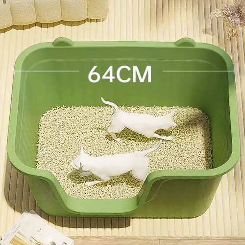 Butter Cat Litter Box Super Large Open-Top Integrated Huge Cat Litter Pan Maine Coon Splash-Proof Extra Large Cat Toilet