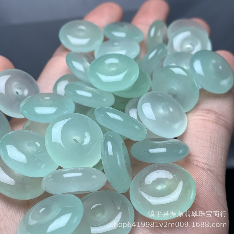 玉天青冷凍色18mm平安ボタンペンダント散珠玉アクセサリーdiyイヤリング玉仕切りメーカー卸売り|undefined