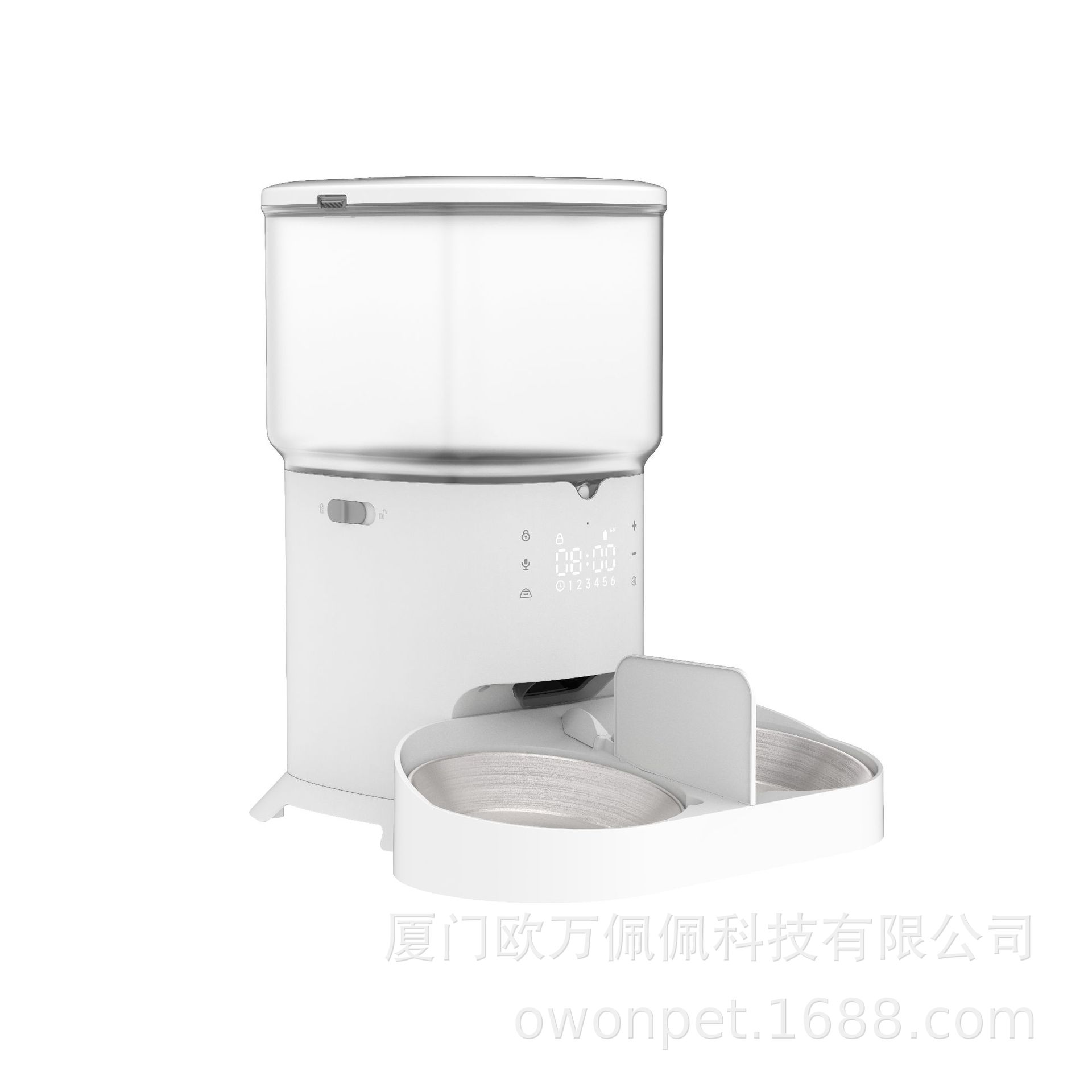 SOURCE Factory graffiti large capacity 6L intelligent feeder intelligent feeder double Food Bowl timing quantitative