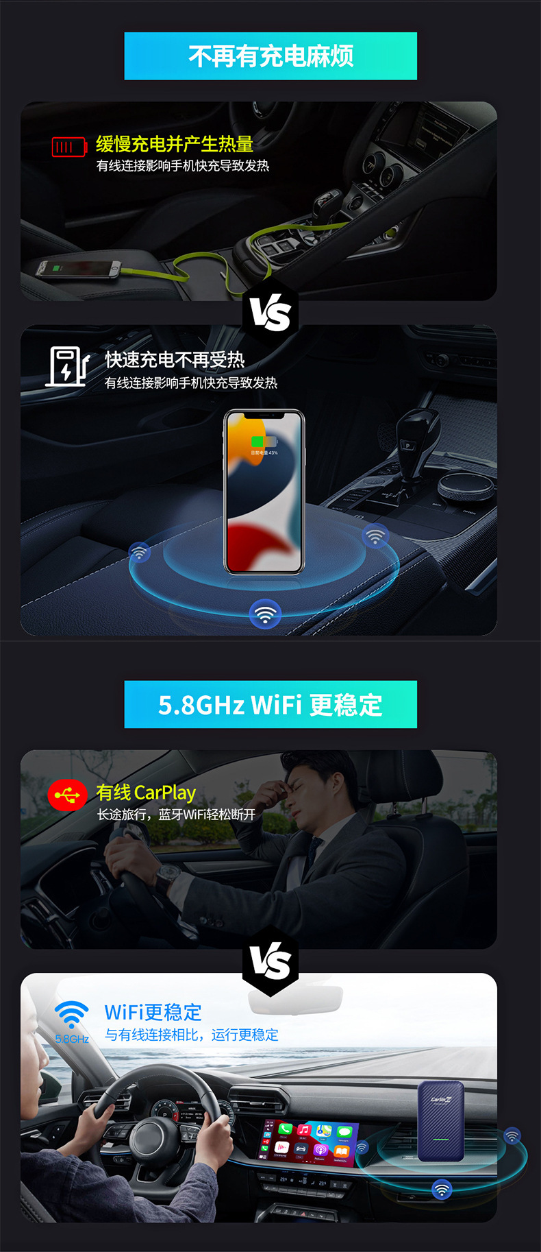 Android Auto Box 4.0 Carlinkit Wired to Wireless Carplay