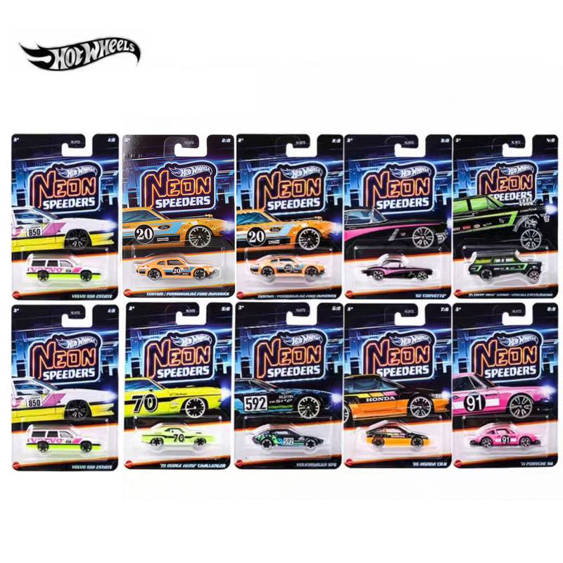 Hot Wheels Alloy Car Model HLH72 25 Years E Neon NEON Series Porsche AE86 hotwheels