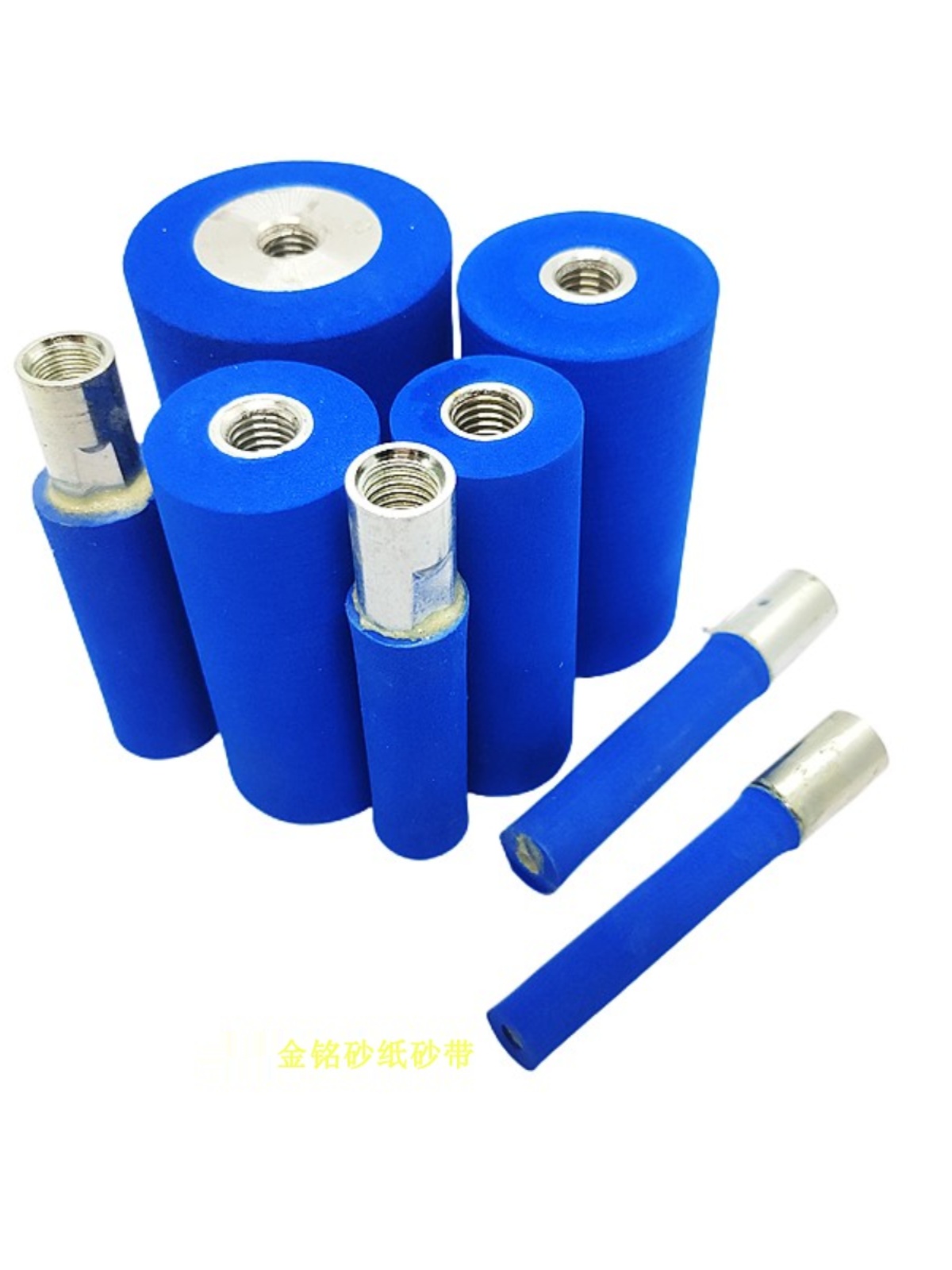 角磨机海绵轮木工砂纸打磨棒 打磨抛光滚筒砂布套 带牙海绵轮砂套