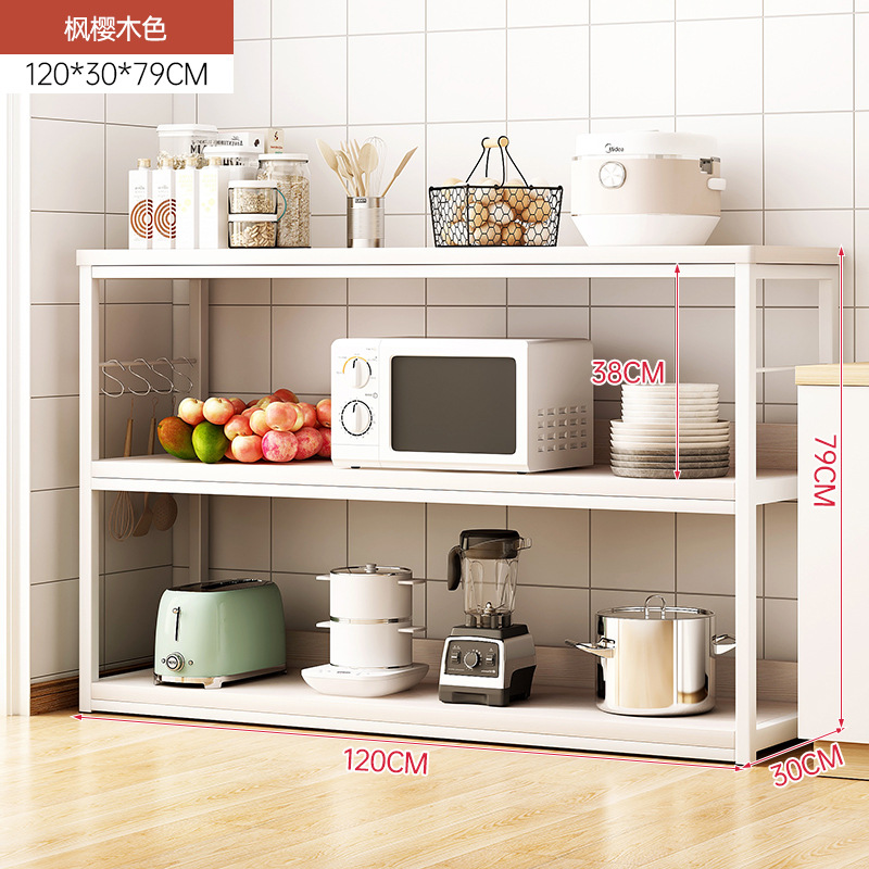 [삼층] 뉴 메이플 체리 우드 컬러 + 화이트 프레임 120*30*79cm