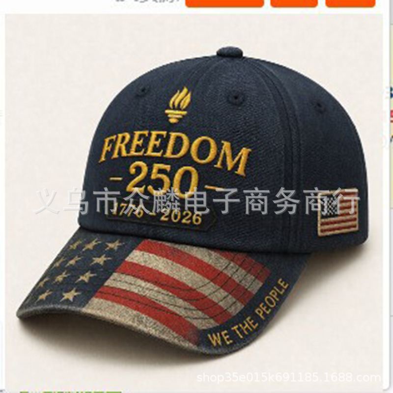 新款 250th Anniversary Cap  250周年刺绣纪念帽 户外绣花鸭舌帽|undefined