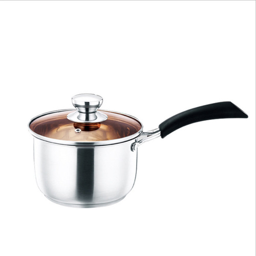 18cm stainless steel composite steel milk pot instant noodle pot household soup pot milk pot induction cooker baby food supplement pot wholesale