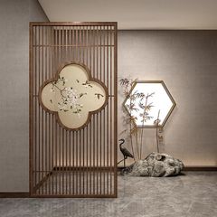 木造の花格のグリルは戸の扉の屏風の玄関に入って新しい中国式の透かし彫りの花格のほぞの卯の背景の壁の装飾を仕切ります。