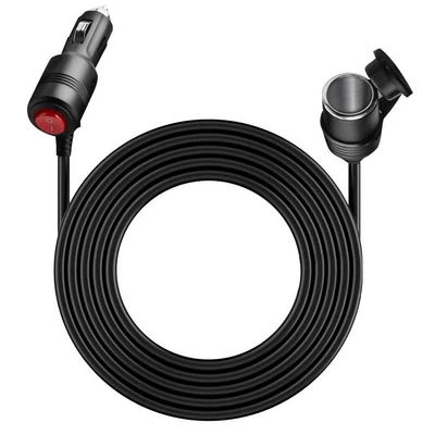 Car Cigarette Lighter with Switch Extension Cord Car Charger Modification Cable High Power Female Socket
